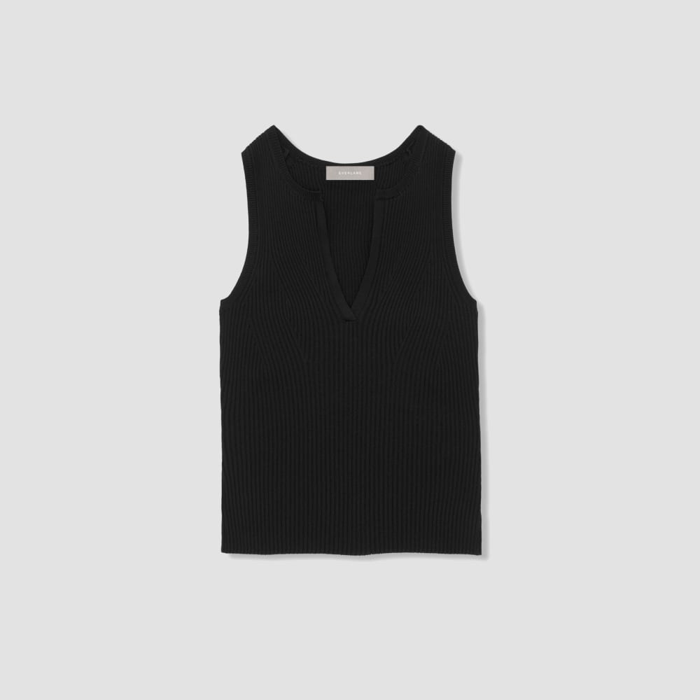 The Ribbed Cutaway Tank | Black - Image 2