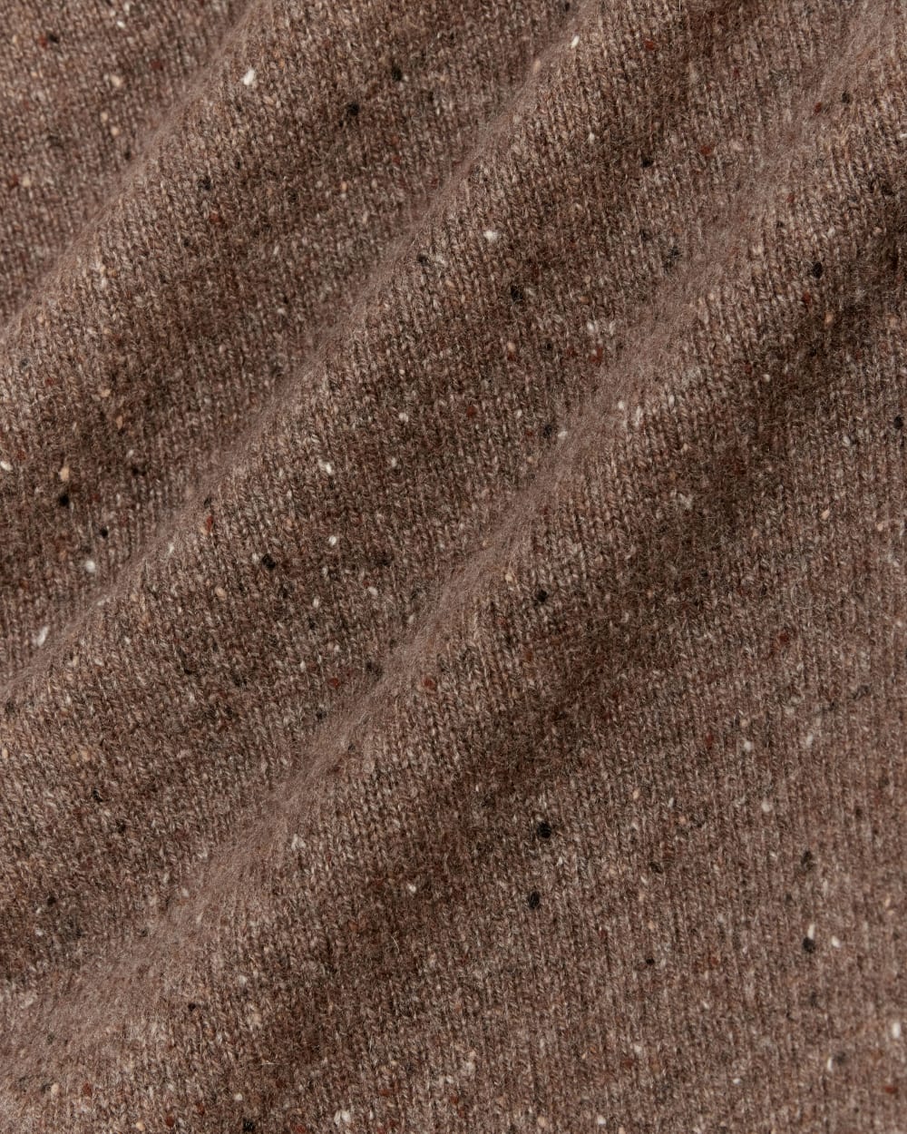 The Boxy Crew in Cashmere | Taupe Brown Donegal - Image 6