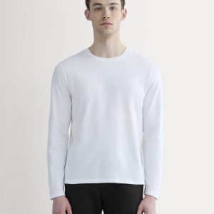 The Essential Organic Long-Sleeve Tee | White