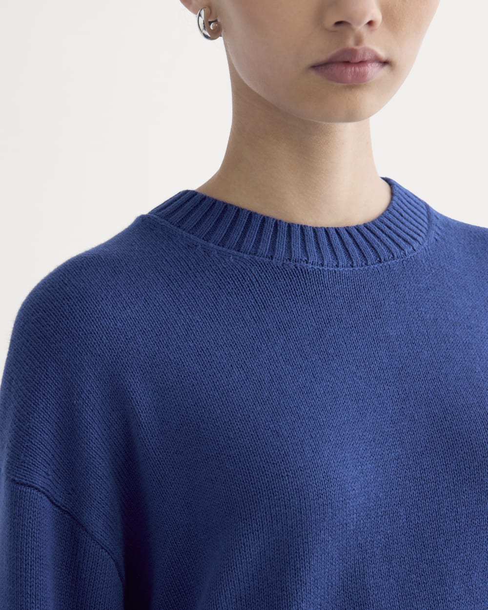 The Boxy Sweater in Everyday Cotton | Deep Lazuli Blue - Image 4