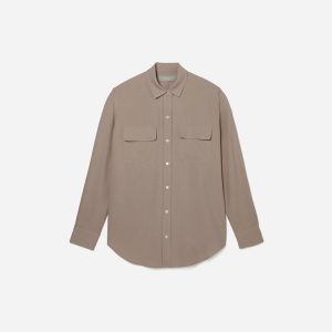 The Washable Silk Relaxed Shirt  | Burnt Sugar