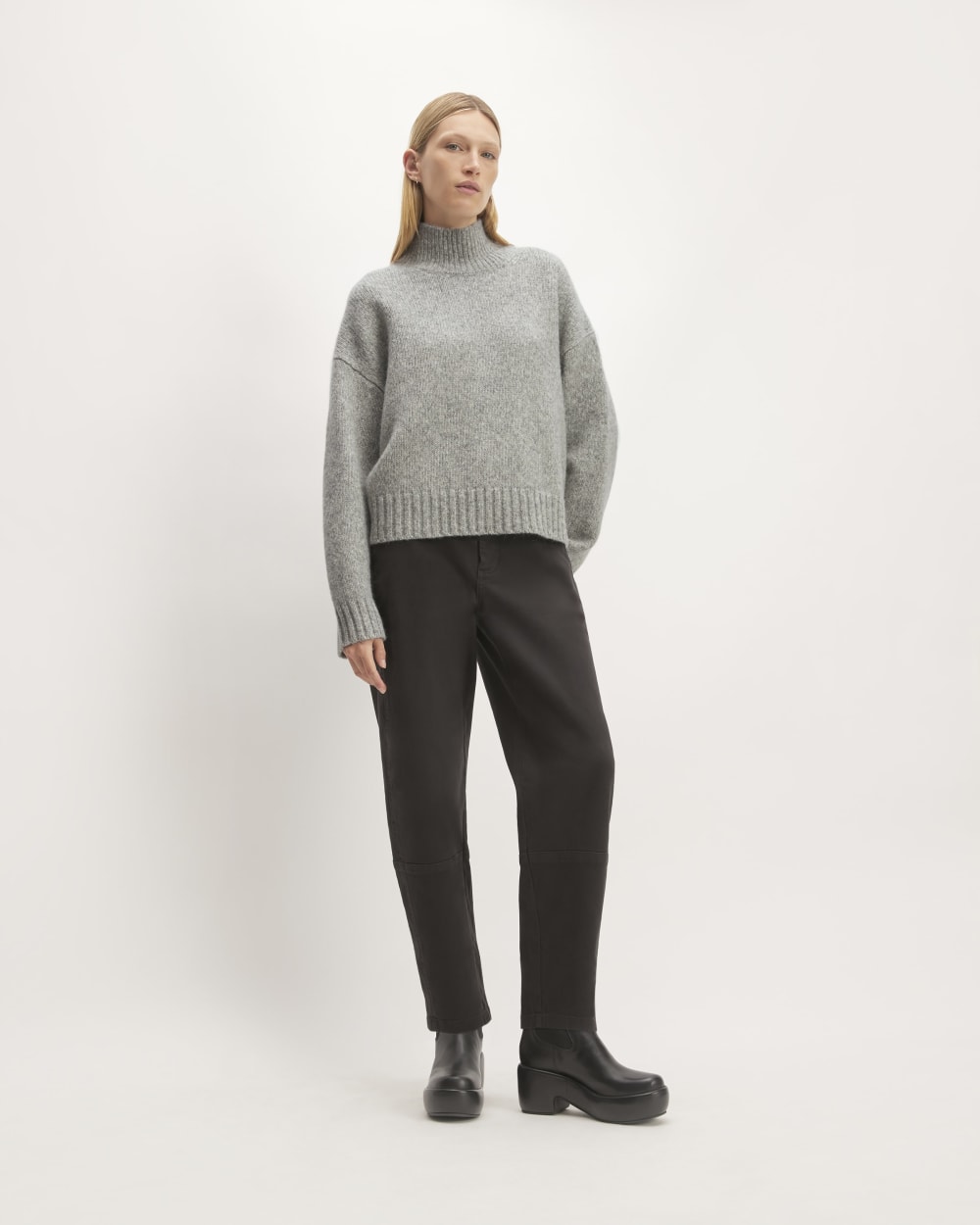 The Cloud Oversized Turtleneck | Heather Grey - Image 3