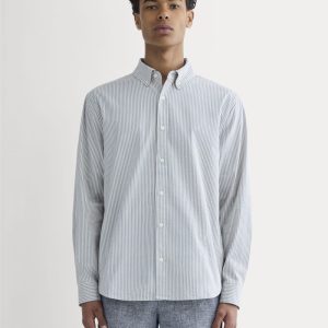 The Seersucker Long-Sleeve Shirt | Dutch Blue / Natural