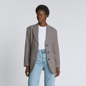 The ReWool? '80s Blazer | Blue / Brown Houndstooth