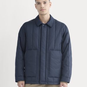 ReNew Vertical-Quilted Jacket | Navy