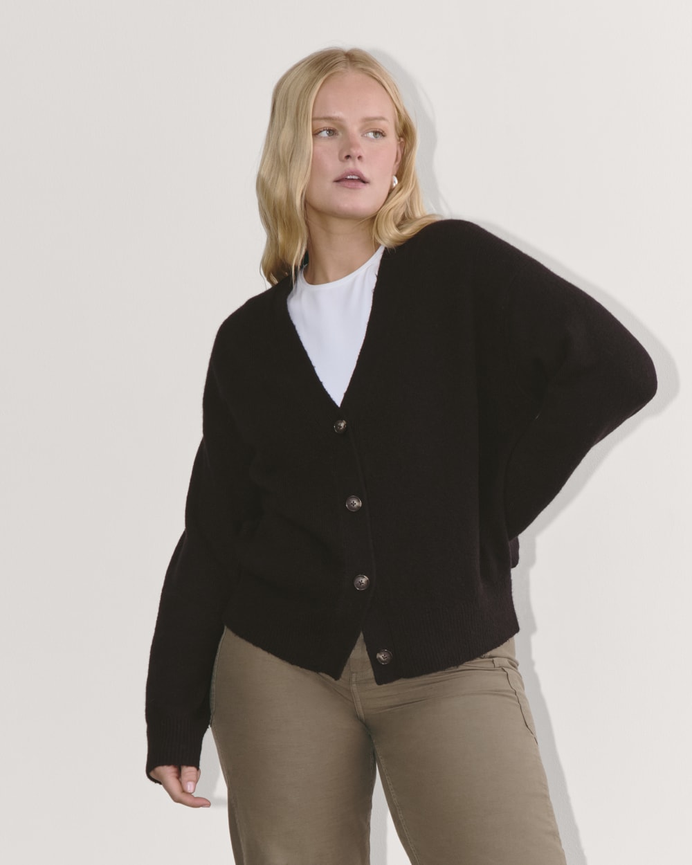 The Cocoon Cardigan in Plush Cotton | Black