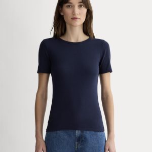 The Luxe Rib Crew | Navy