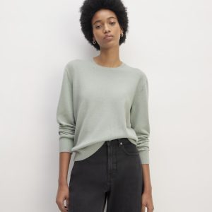The Classic Crew in Cashmere | Light Sage Green