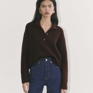 The Cocoon Henley in Wool Cashmere | Americano