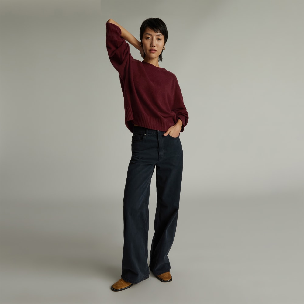 The Cashmere Boxy Crew | Tawny Port - Image 2