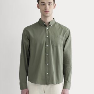 The Washed Poplin Shirt | Lichen Green