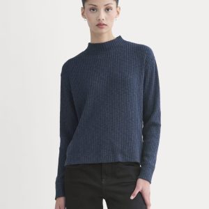 The Cozy Rib Funnel-Neck | Navy