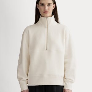 Luxe Fleece Half-Zip Sweatshirt | Bone