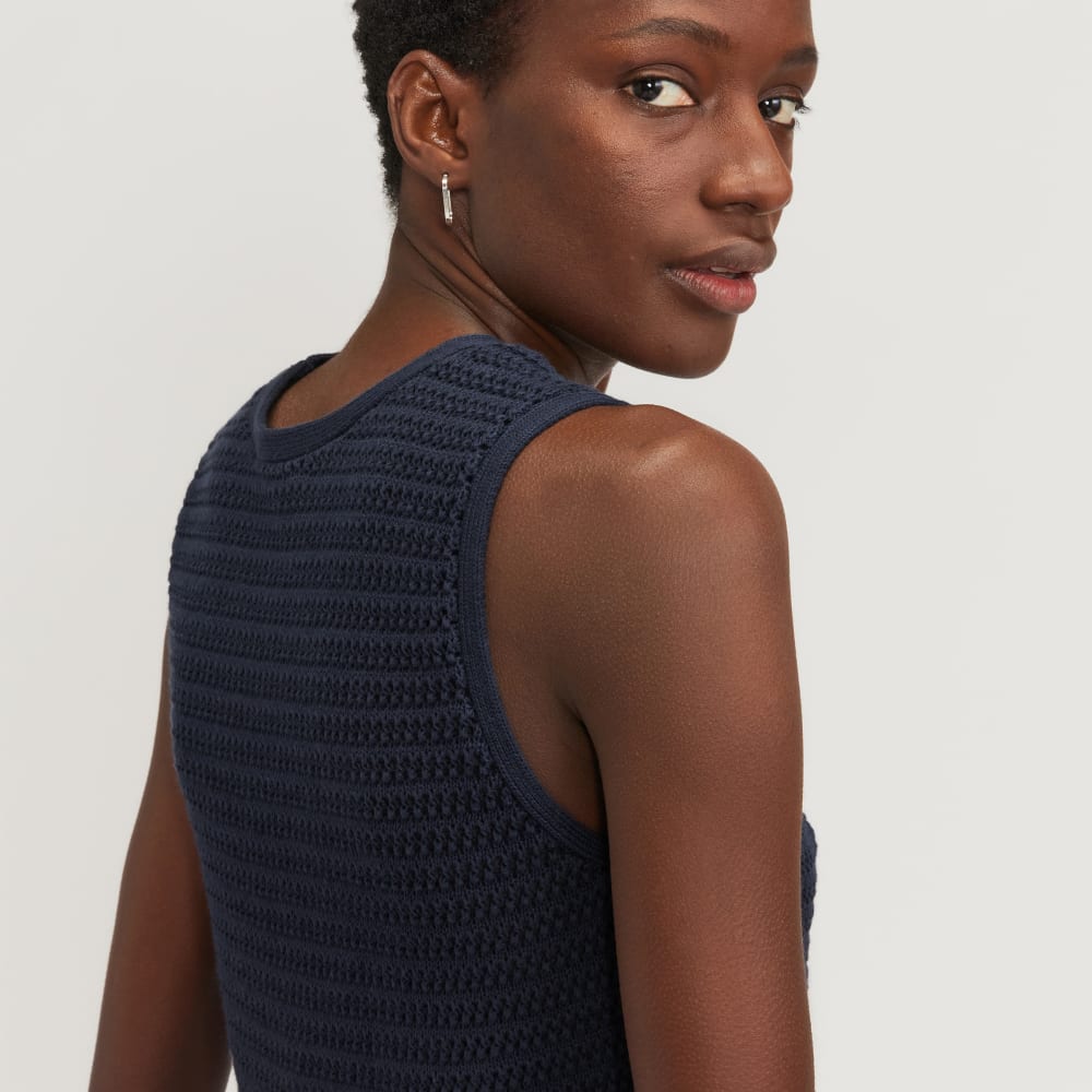 The Crochet Knit Cami | Navy - Image 5