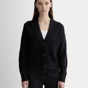 The Boxy Cardigan in Everyday Cotton | Black