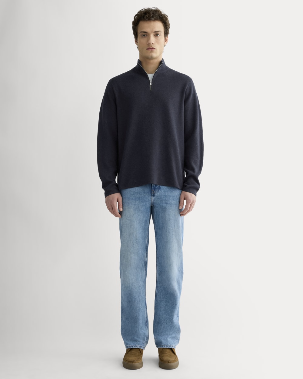 The No-Sweat Quarter-Zip | Heathered Midnight - Image 3