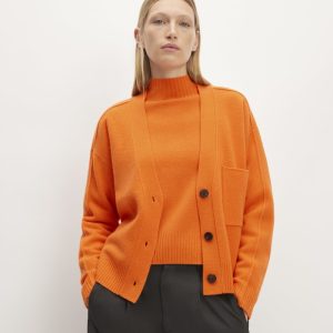 The Good Merino Wool Cardigan | Orange
