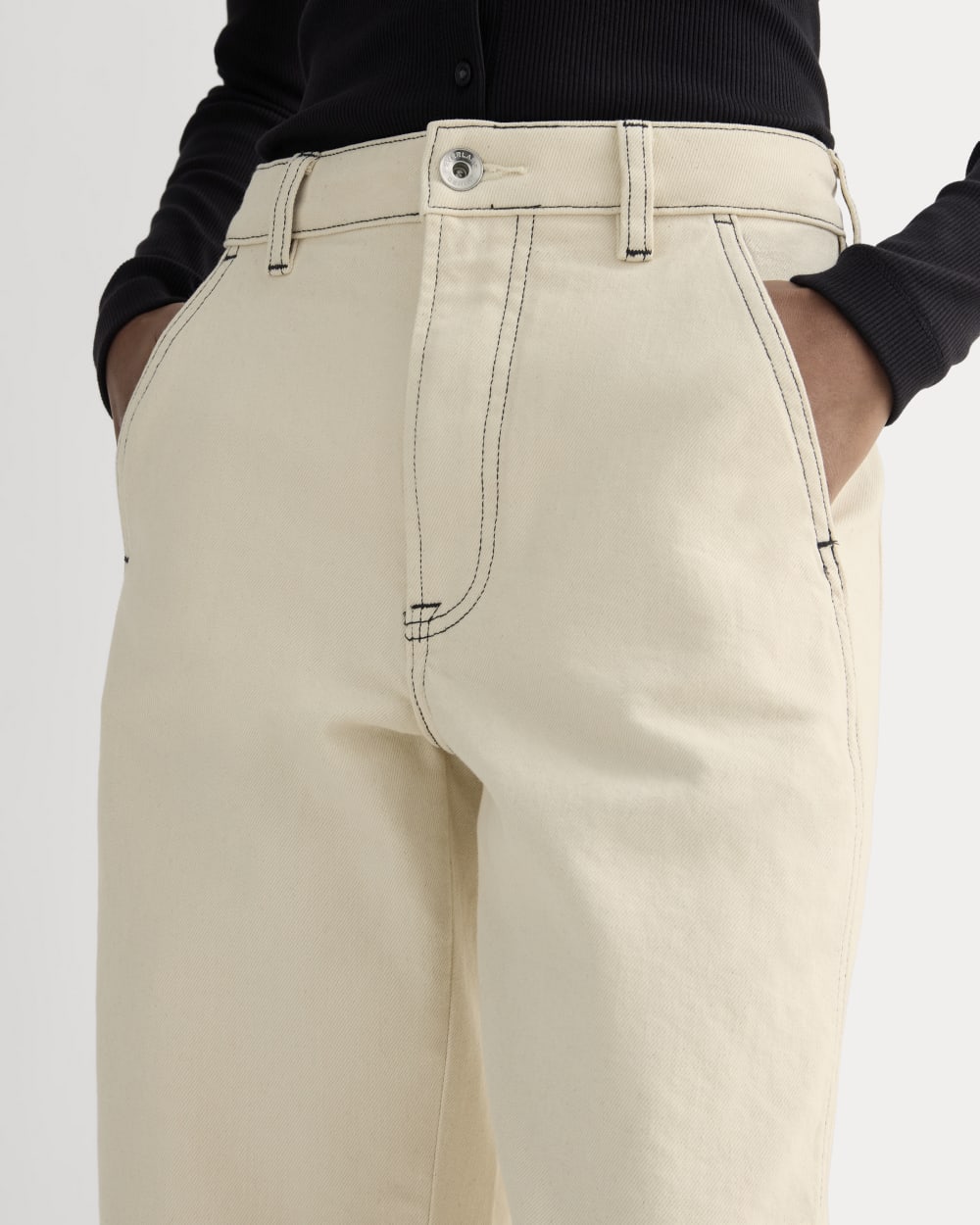 The Utility Barrel Pant | Ecru | Regular - Image 4