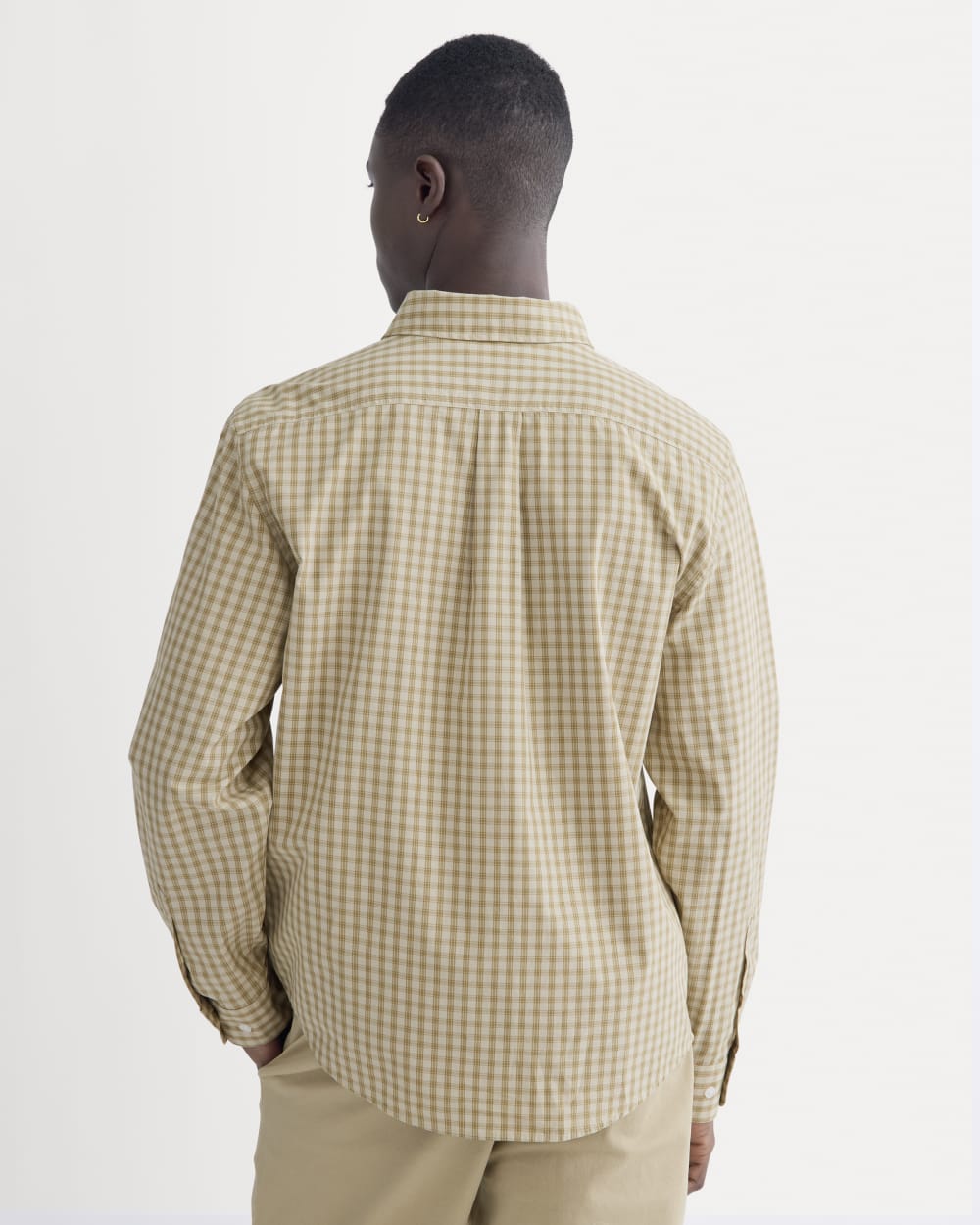 Washed Poplin Shirt | Aged Brass Plaid - Image 5