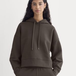 Cropped Luxe Fleece Hoodie | Dark Chocolate