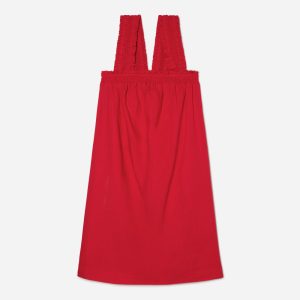 The Smocked Linen Dress | Goji Berry