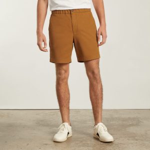 The Pull-On Performance Chino Short | Tawny Brown