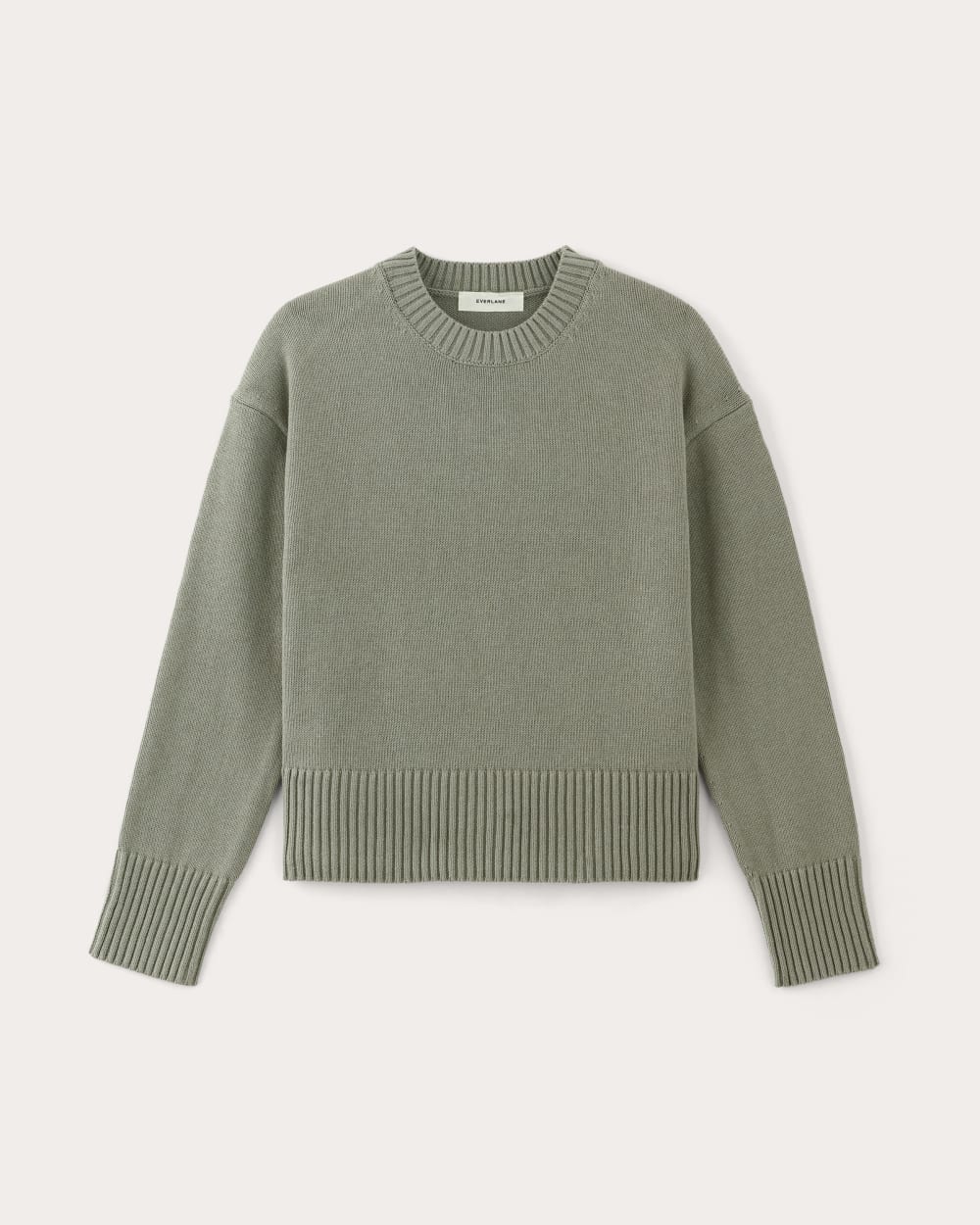 The Boxy Sweater in Everyday Cotton | Sage Green - Image 2