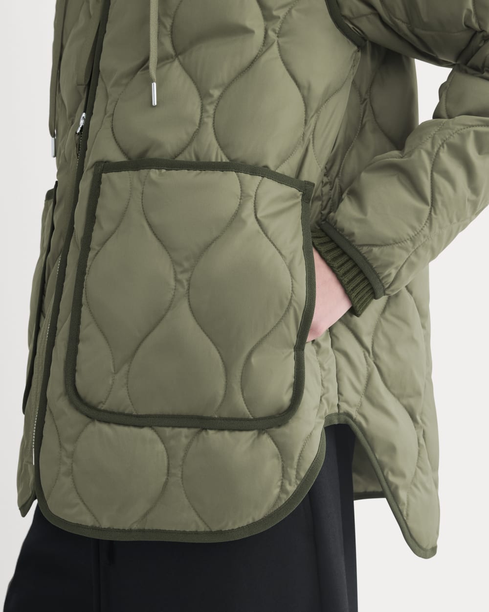 ReNew Quilted Hooded Liner | Lichen Green - Image 5