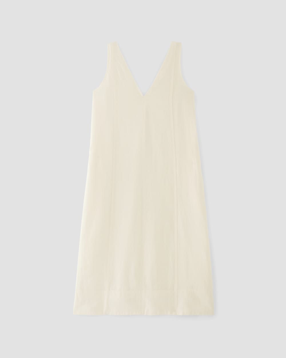 The Linen V-Neck Midi Dress | Bone - Image 2