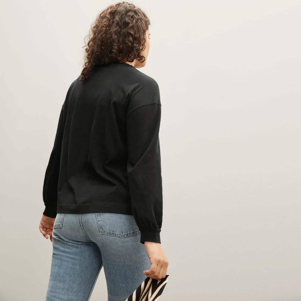 The Organic Cotton Long-Sleeve Tee | Black - Image 5