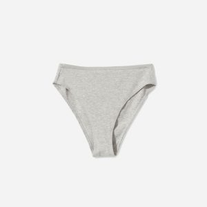The Cotton High-Rise Bikini |  Heathered Grey