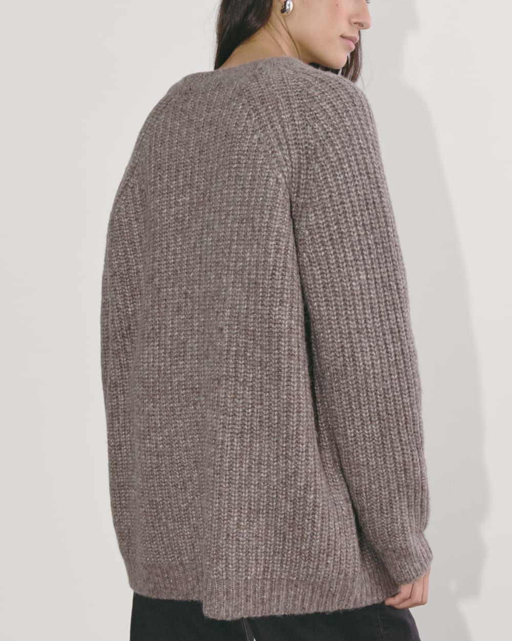The Fisherman Cardigan in Cloud | Taupe Melange - Image 6