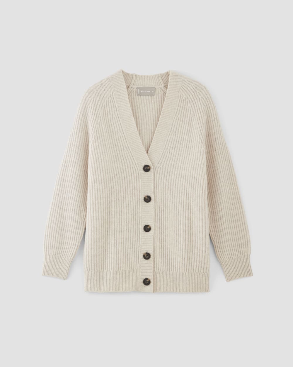 The Felted Merino Cocoon Cardigan | Heathered Oat - Image 2