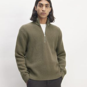 The Felted Merino Half-Zip Sweater | Kalamata