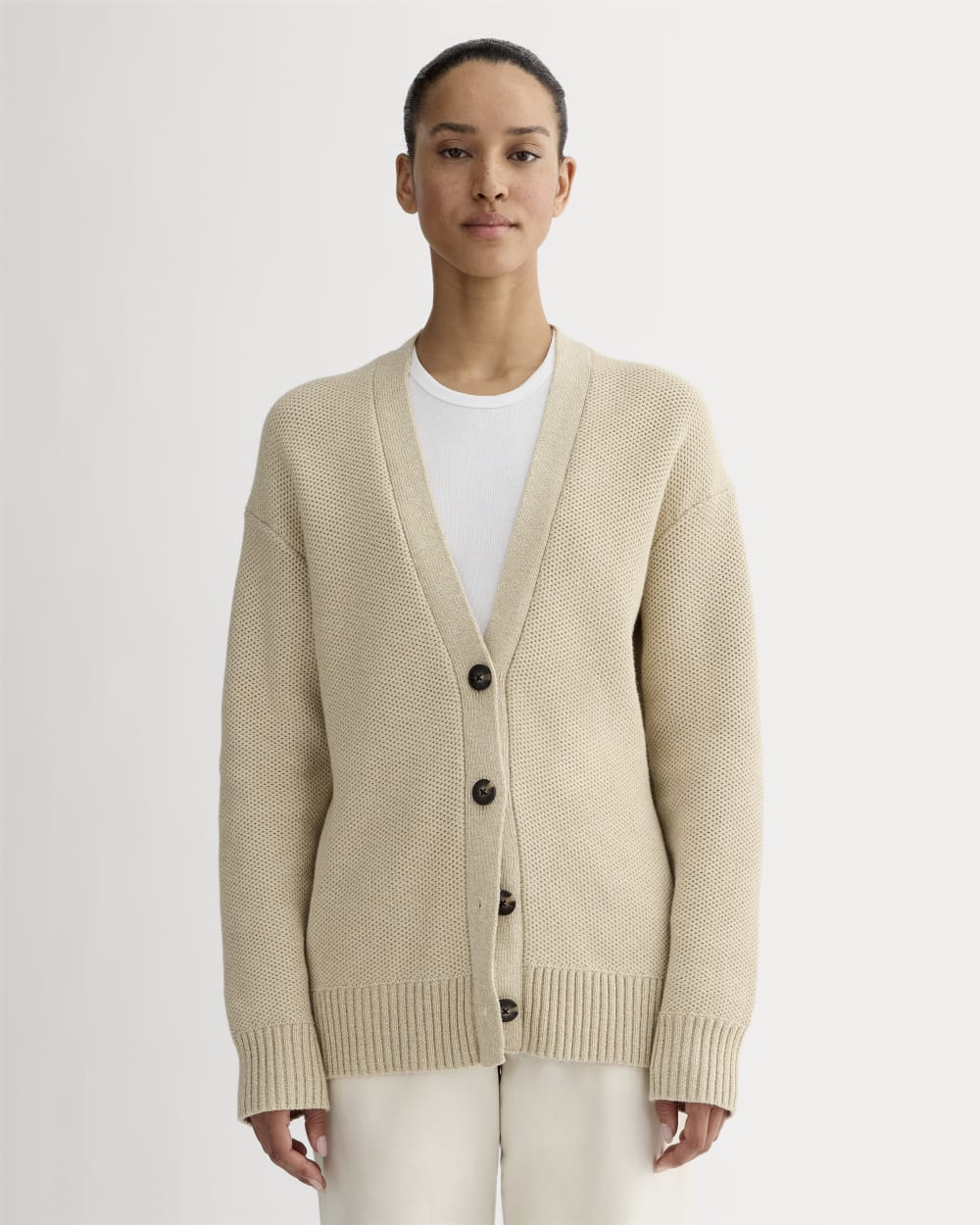 The Cotton Honeycomb Cardigan | Mojave Desert / Natural