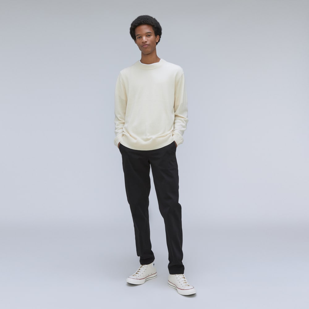 The Merino-Blend Crewneck Sweater | Off White - Image 2