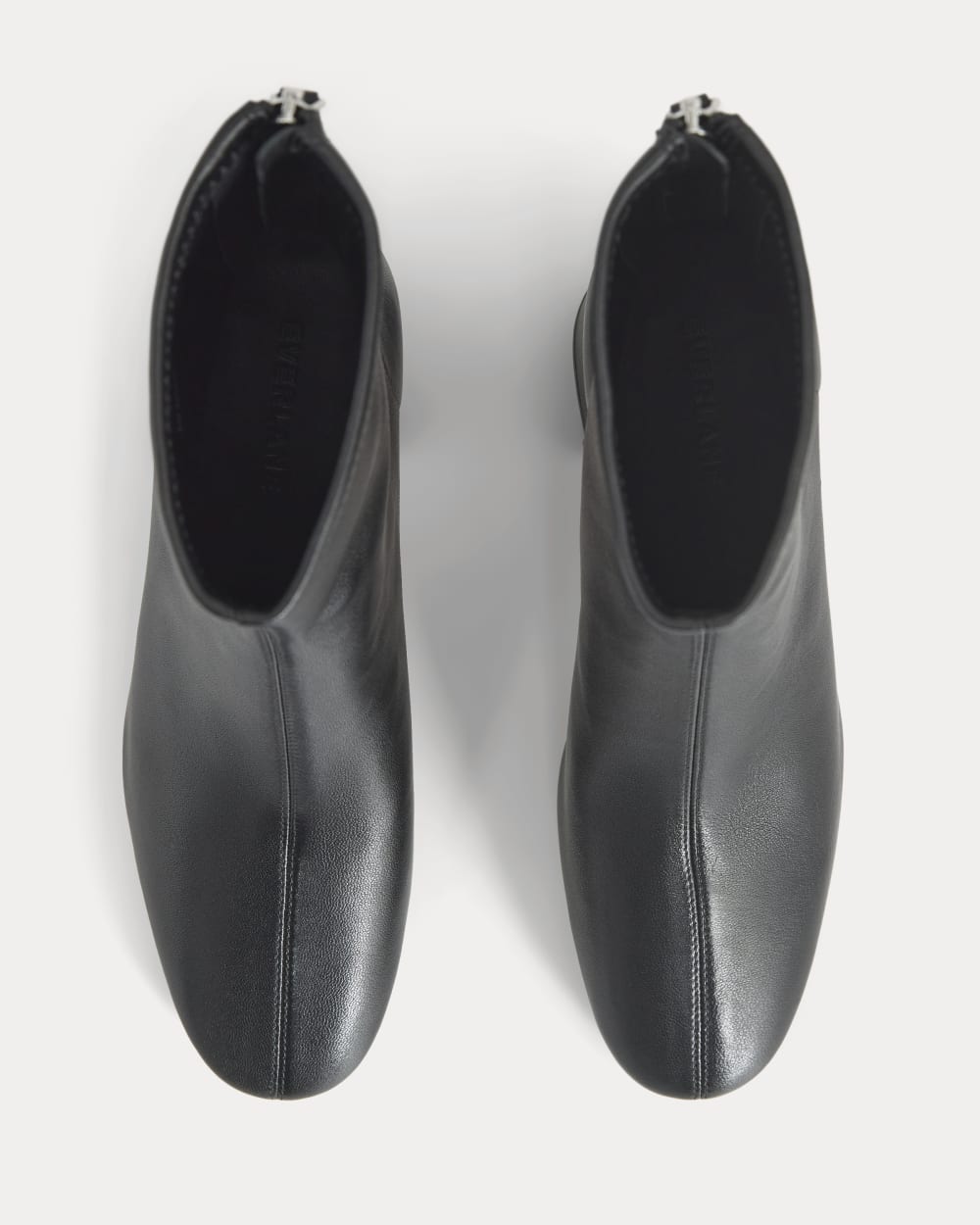 Leather Curved-Heel Boot | Black - Image 5