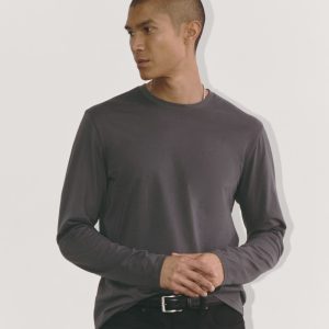 The Essential Organic Long-Sleeve Tee | Graphite