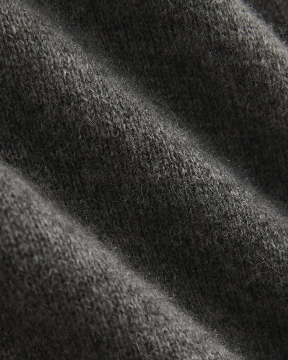 Cashmere Cropped Cardigan | Heather Charcoal - Image 6