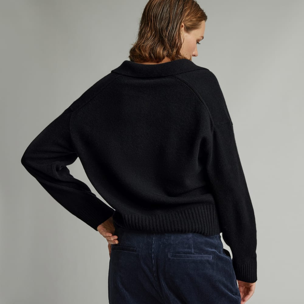 The Cashmere Polo | Black - Image 3