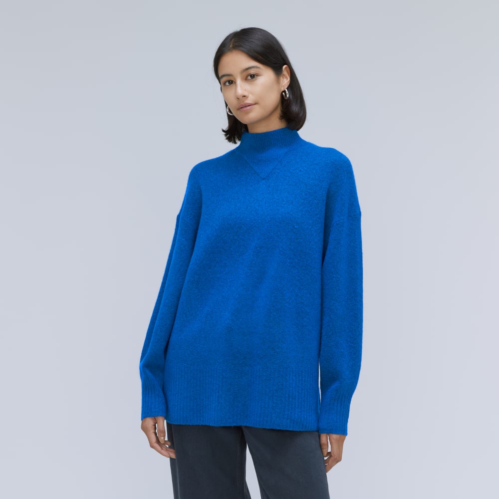 The Cozy-Stretch Pullover | Heathered Lapis Blue