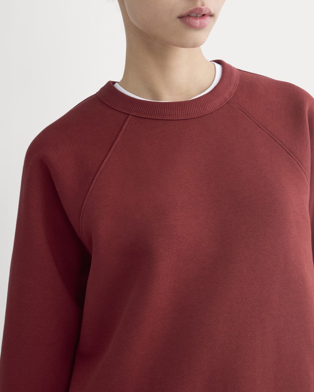 Luxe Fleece Raglan Crewneck | Merlot - Image 4