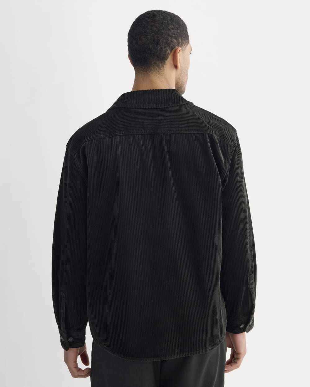 Wide Wale Corduroy Shirt | Black - Image 5