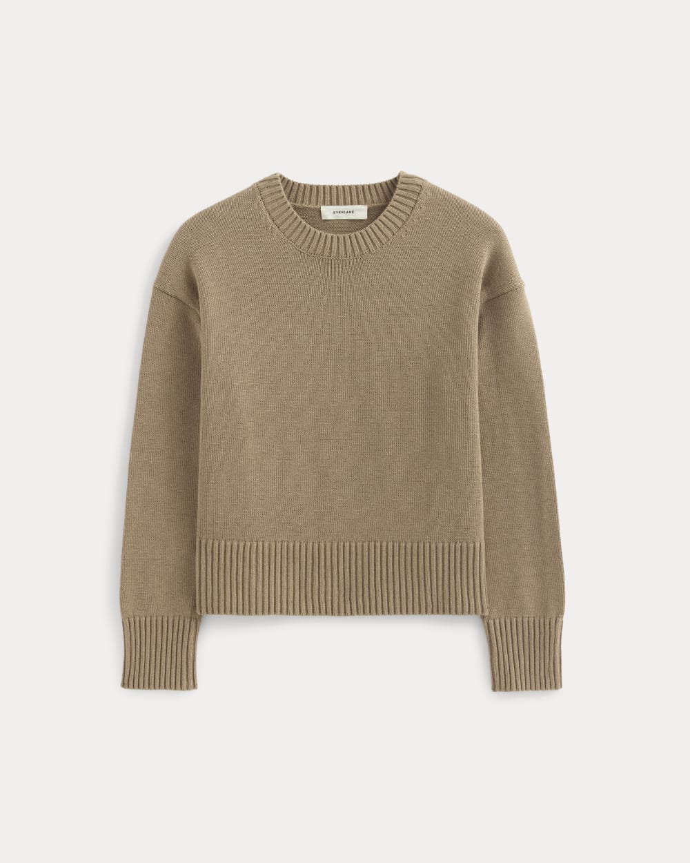 The Boxy Sweater in Everyday Cotton | Dark Heathered Camel - Image 2