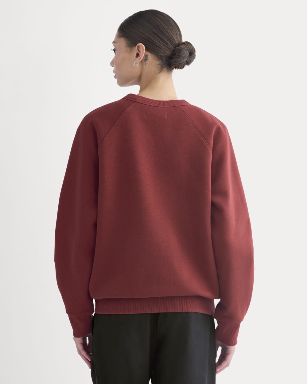 Luxe Fleece Raglan Crewneck | Merlot - Image 5