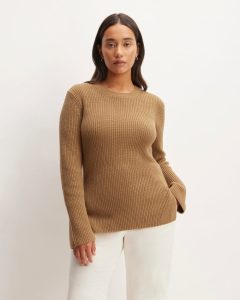 The Organic Cotton Slim Crew Sweater | Toasted Coconut