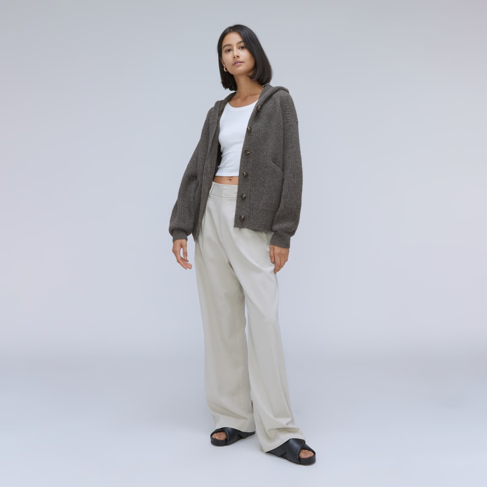 The Cozy-Stretch Hooded Cardigan | Heathered Charcoal - Image 6