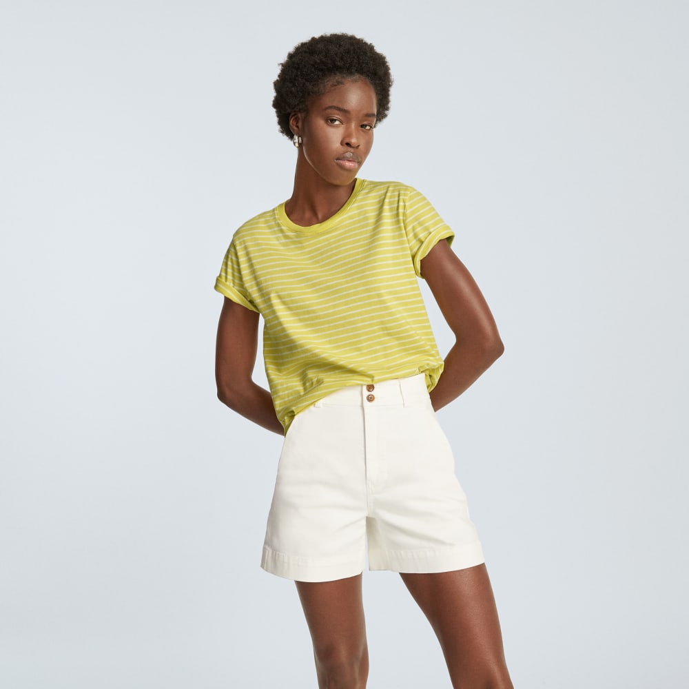 The Box-Cut Tee in Essential Cotton | Acacia / Tan | No Pocket - Image 6