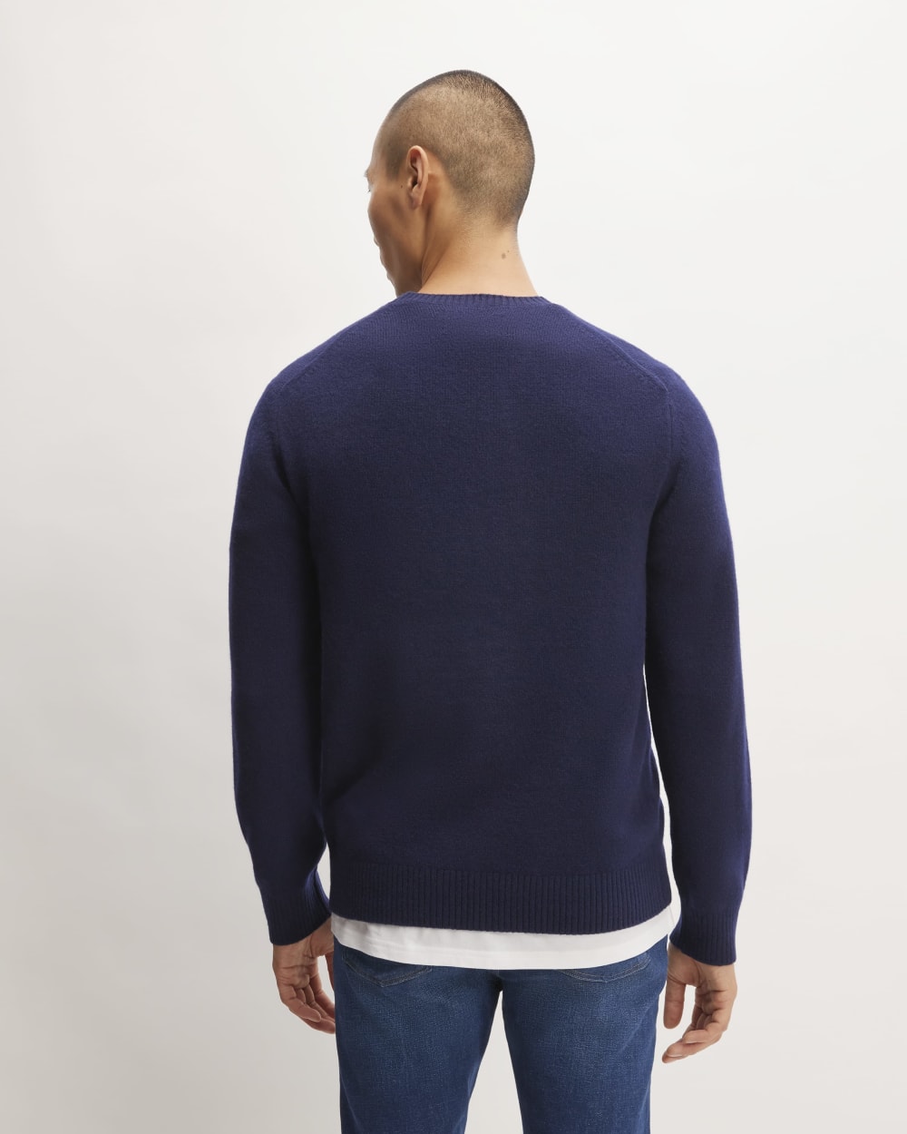 The Premium Merino Crew Neck Sweater | Deep Navy - Image 6