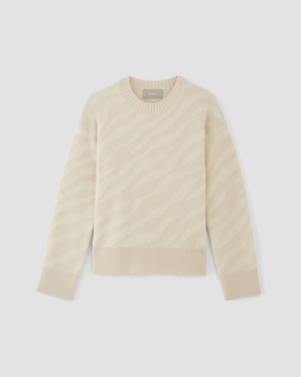 The Alpaca Tiger Jacquard Crewneck | Canvas / Snow - Image 2